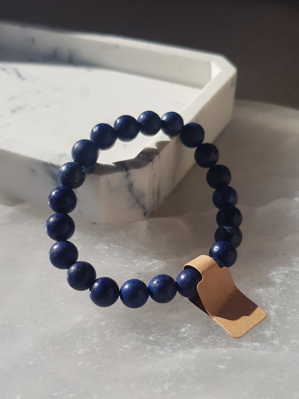 A genuine Lapis Lazuli crystal bracelet for men women with minerals sizes your lucky charm quartz