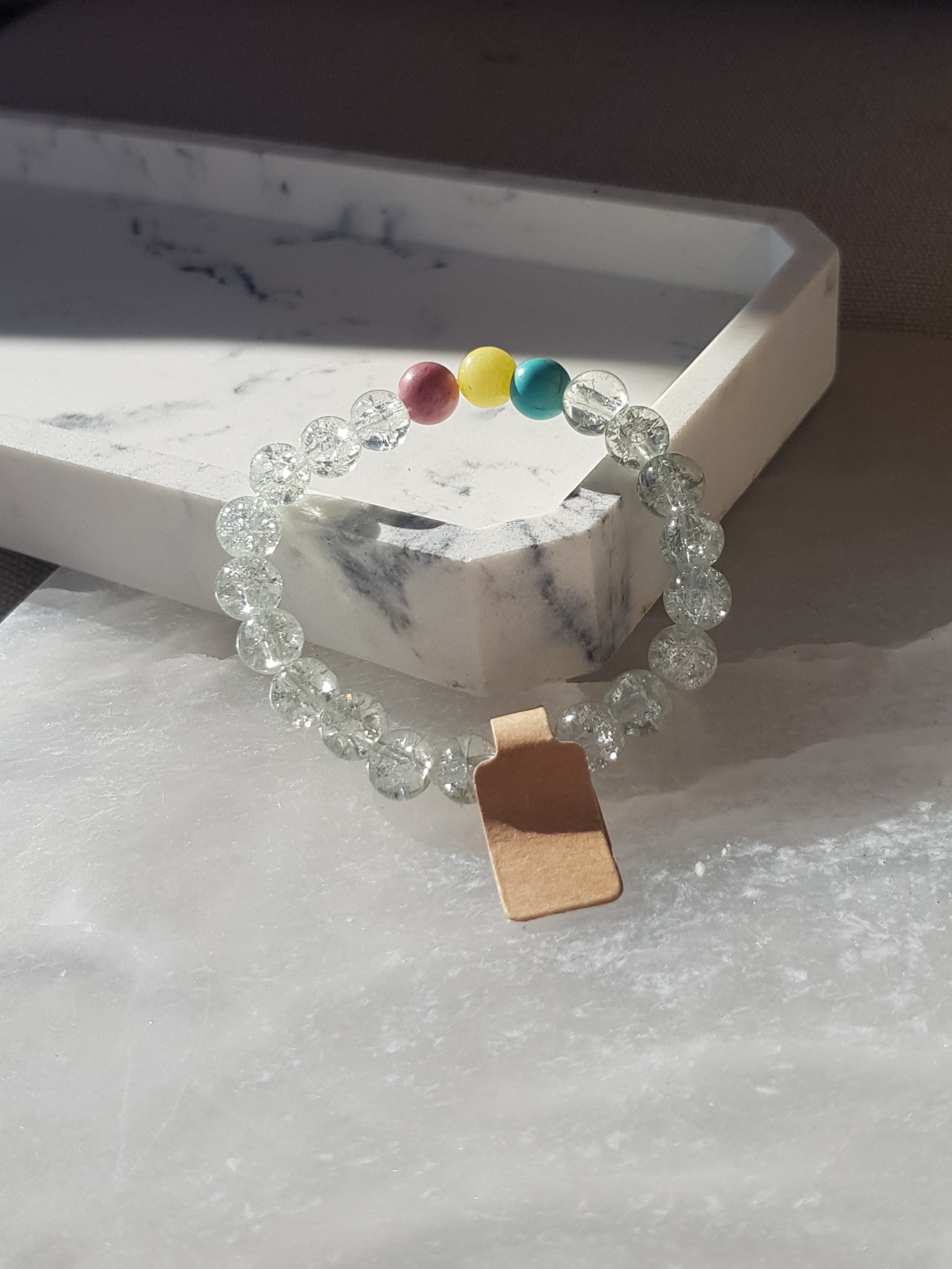 Pride pansexual subtle crystal bracelet black agate hematite quartz and minerals 8 mm beads panromantic genuine