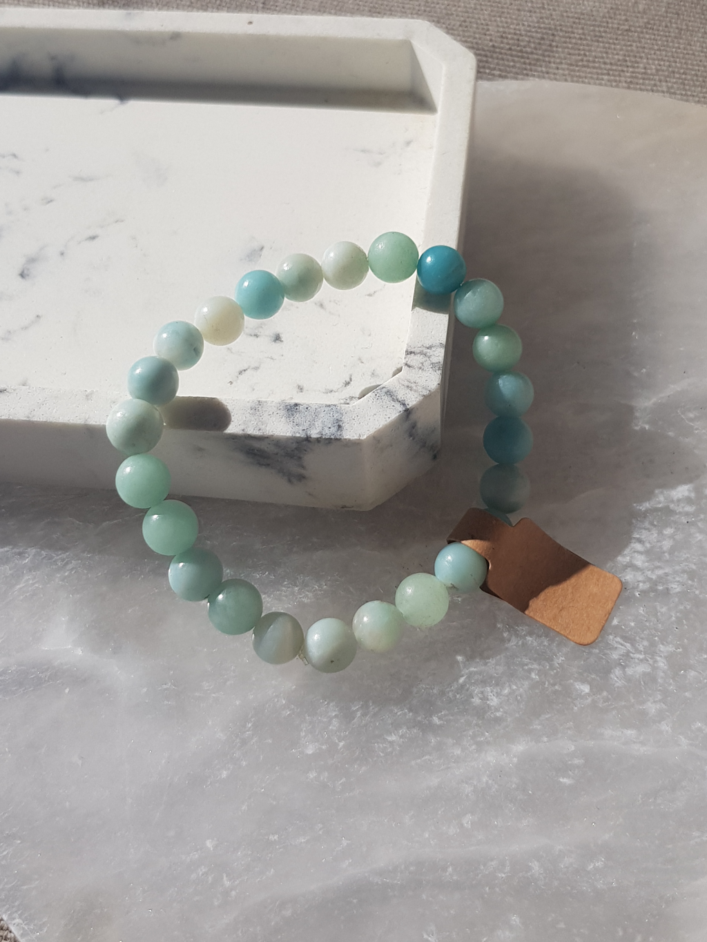 A genuine Amazonite crystal bracelet for men women with minerals sizes your lucky charm quartz